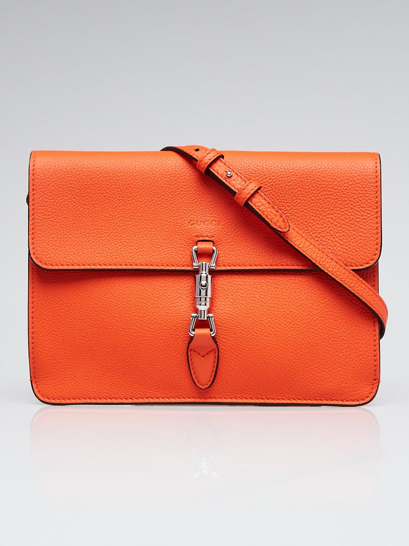 Gucci Dollar Calfskin Interlocking G Shoulder Bag Sun Orange | Calf skin,  Shoulder bag, Bags