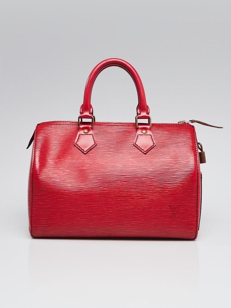Louis Vuitton, Bags, Authentic Louis Vuitton Speedy 25 Epi Red