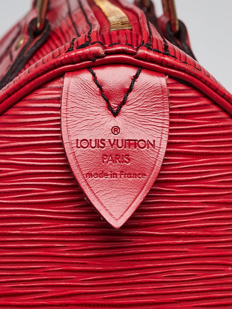 AUTHENTIC 1991 Red Louis Vuitton Epi Leather Speedy 25 Lock Keys Ships from  US !