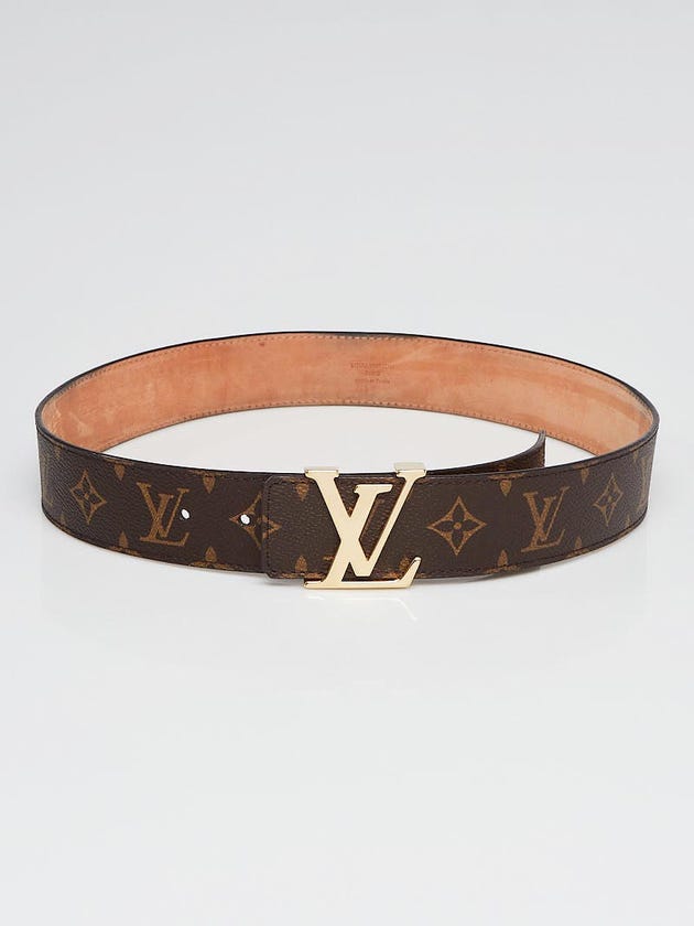 Louis Vuitton Monogram Coated Canvas Initiales 40mm Belt Size 80/32