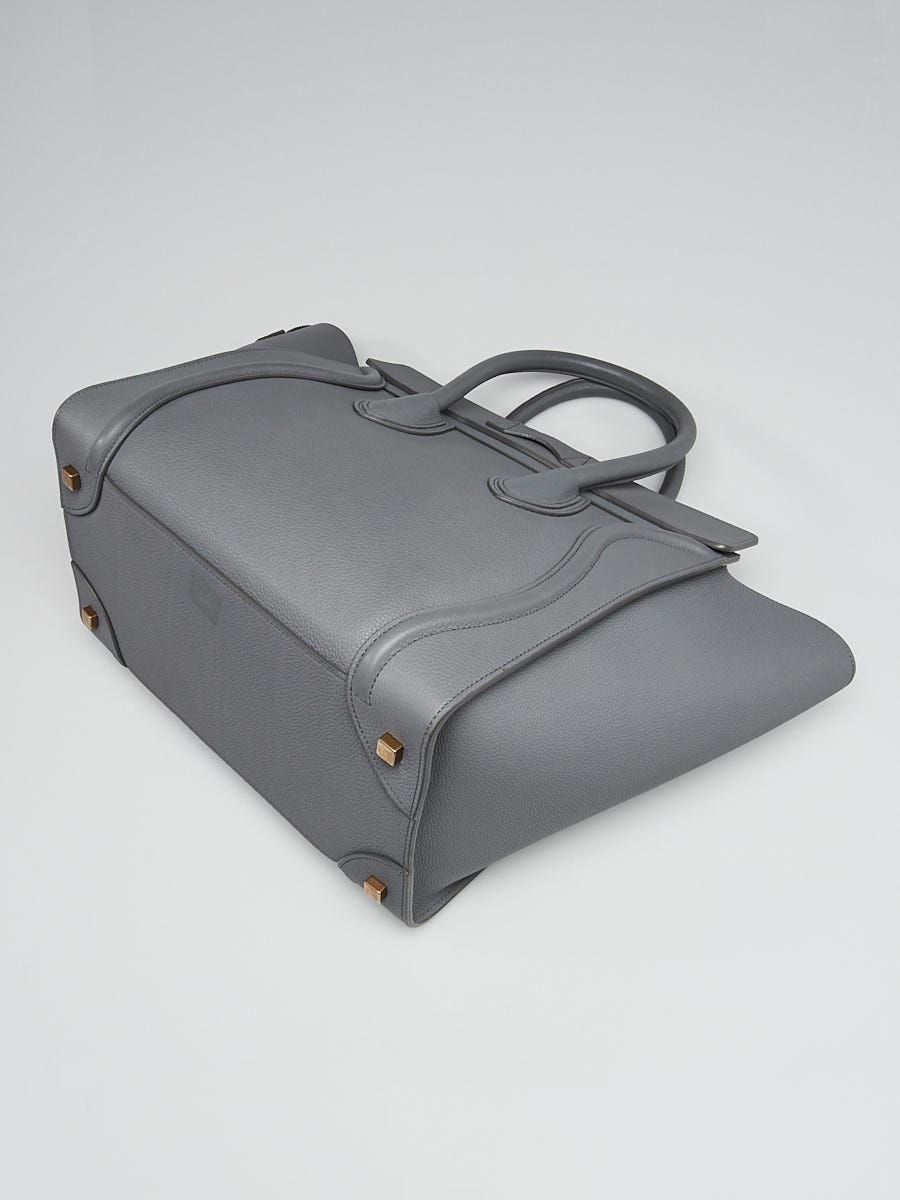 Celine Kohl Grained Leather Mini Luggage Tote Bag | Yoogi's Closet