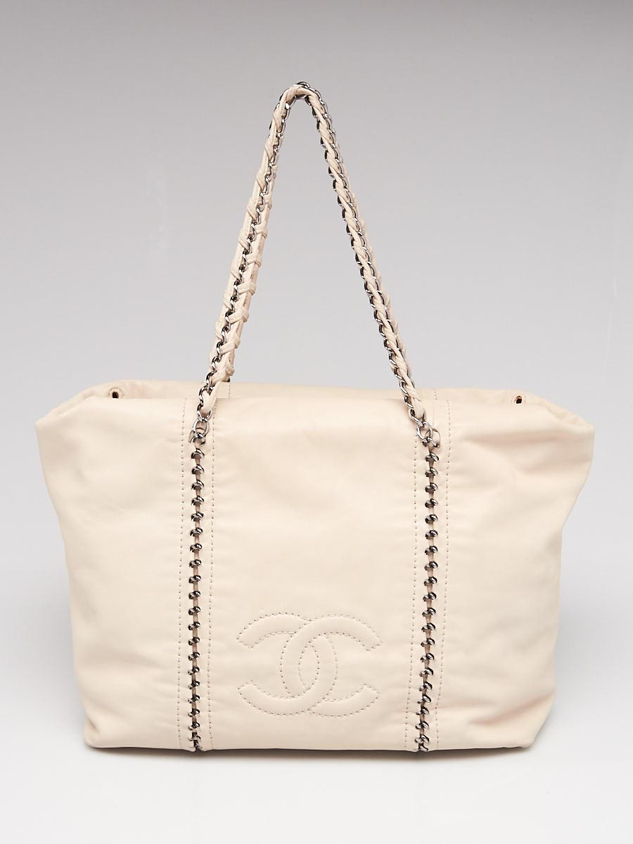 Chanel Light Beige leather Luxe Ligne Tote Bag - Yoogi's Closet