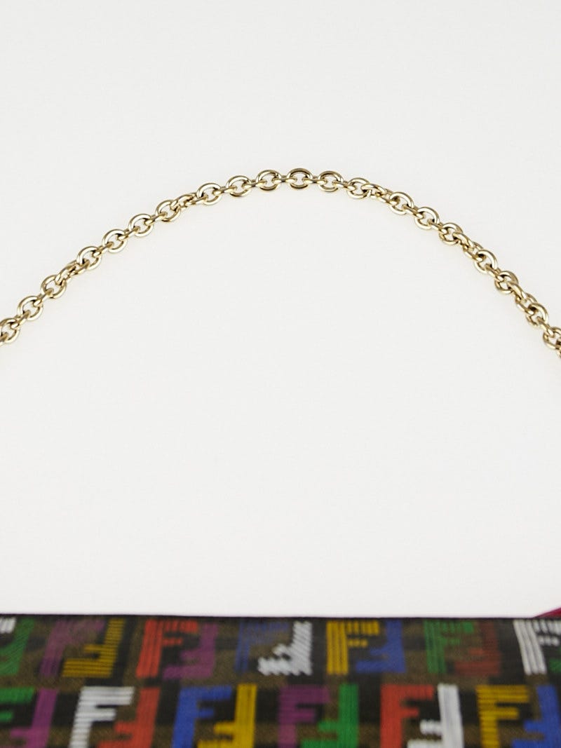 Fendi Chain Pochette Zucchino Coated Canvas Multicolor 5709181