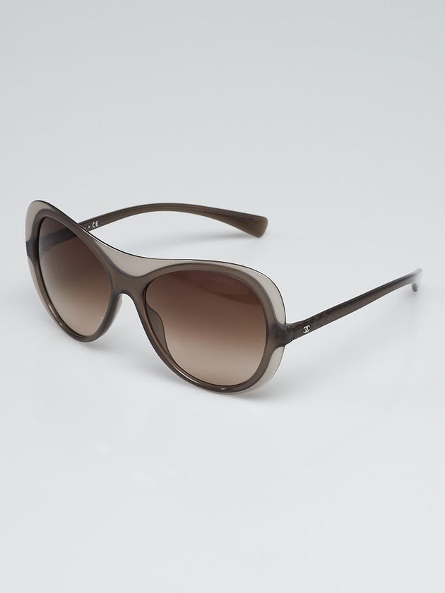 Chanel Dark Taupe Acetate Frame Butterfly Runway Sunglasses - 5389