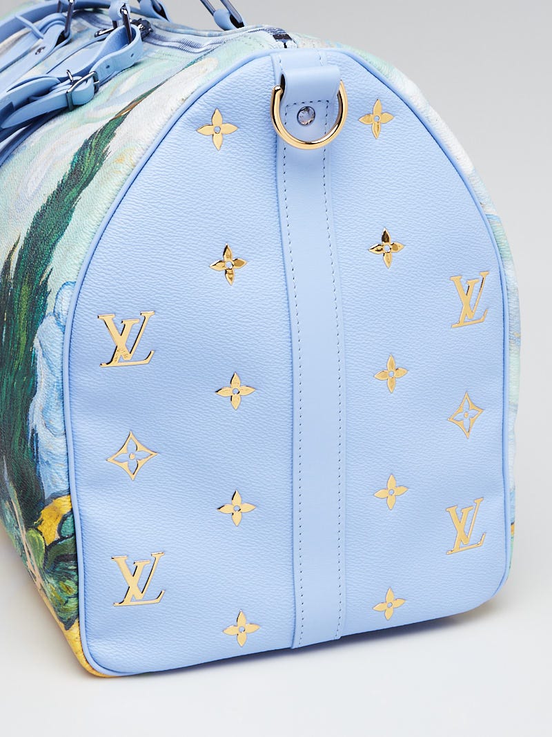 Louis Vuitton x Jeff Koons Keepall Bandouliere Vincent Van Gogh Masters 50  Lavender Multicolor in Coated Canvas with Brass - US