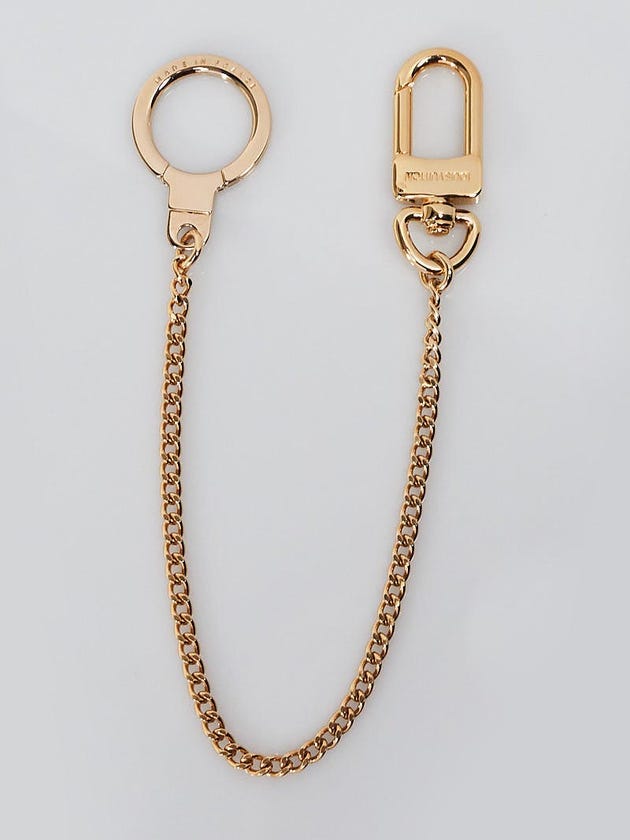 Louis Vuitton Goldtone Brass Bag Extender and Key Chain