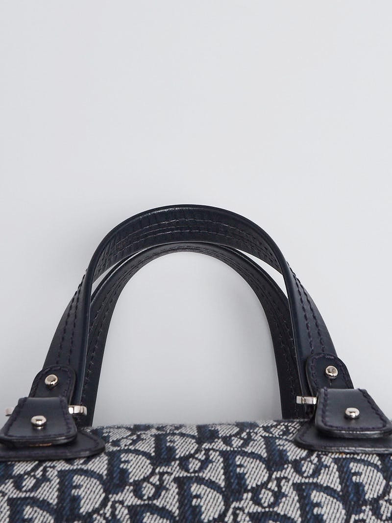 Christian Dior Blue Oblique Canvas Boston Bag - Yoogi's Closet