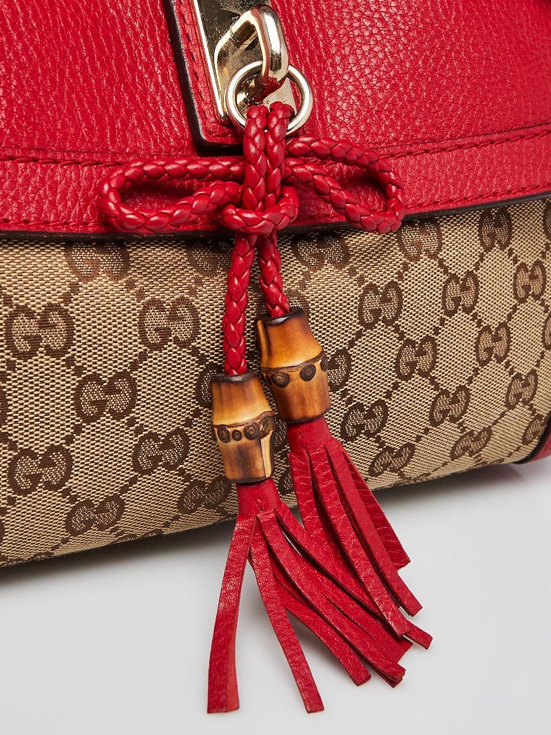 肌触りがいい Gucci Bag Shoulder Flap Bella Medium Canvas GG Beige/Red 犬服・アクセサリー