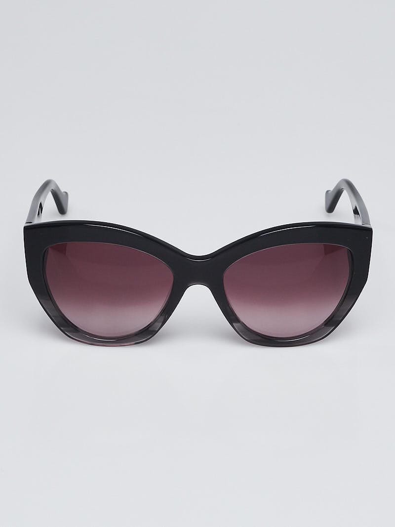 Balenciaga Black Gradient Acetate Cat Eye Sunglasses- BA 103
