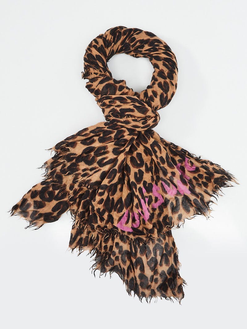 LV Stephen Sprouse Leopard Cashmere Scarf 