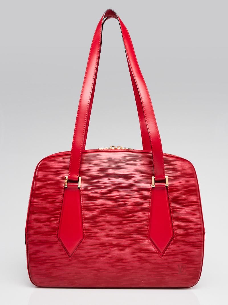 Louis Vuitton Red Epi Leather Voltaire Tote Bag - Yoogi's Closet