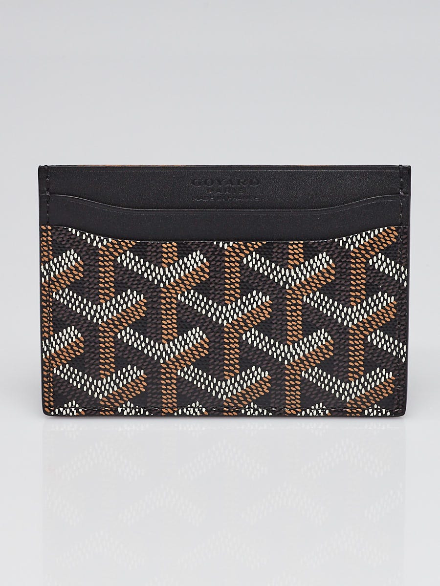 Goyard ジップ式カードケース ブラウン/ブラック Bourbon zipped card holder - Maison Goyard