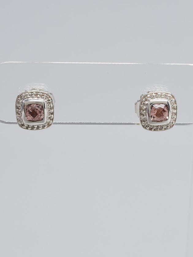David Yurman 5mm Morganite and Diamond Petite Albion Earrings
