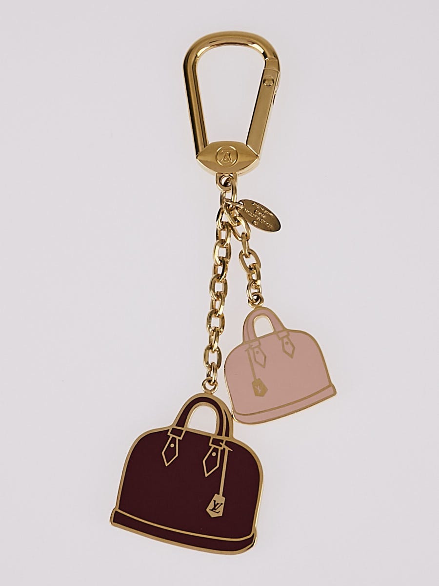 Louis Vuitton Pink/Red Alma Bags Key Holder and Bag Charm