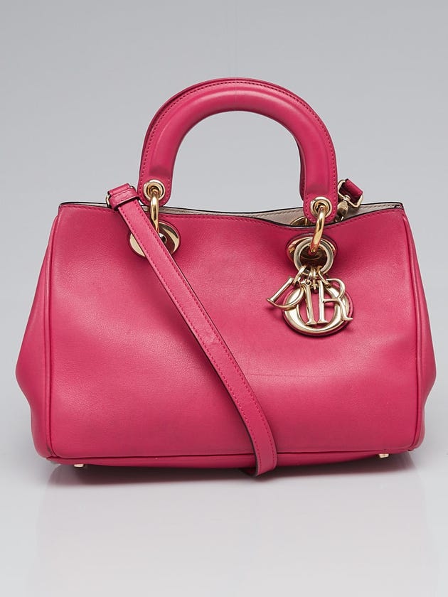 Christian Dior Pink Smooth Calfskin Leather Mini Diorissimo Bag