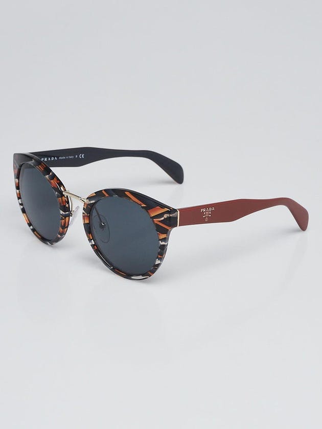 Prada Orange/Grey Acetate Frame Tinted Sunglasses-SPR05T
