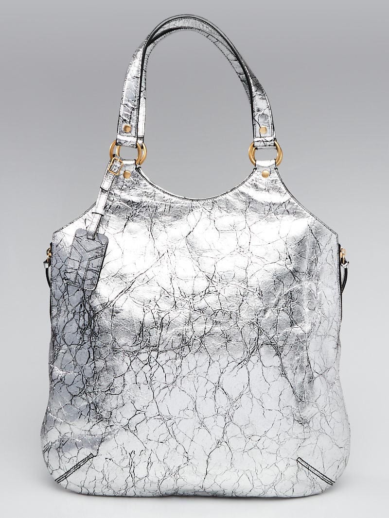 Yves saint laurent silver bag sale