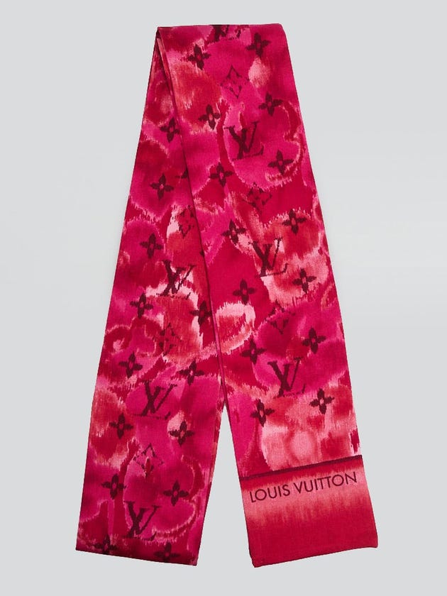 Louis Vuitton Fuchsia Ikat Silk Bandeau Scarf