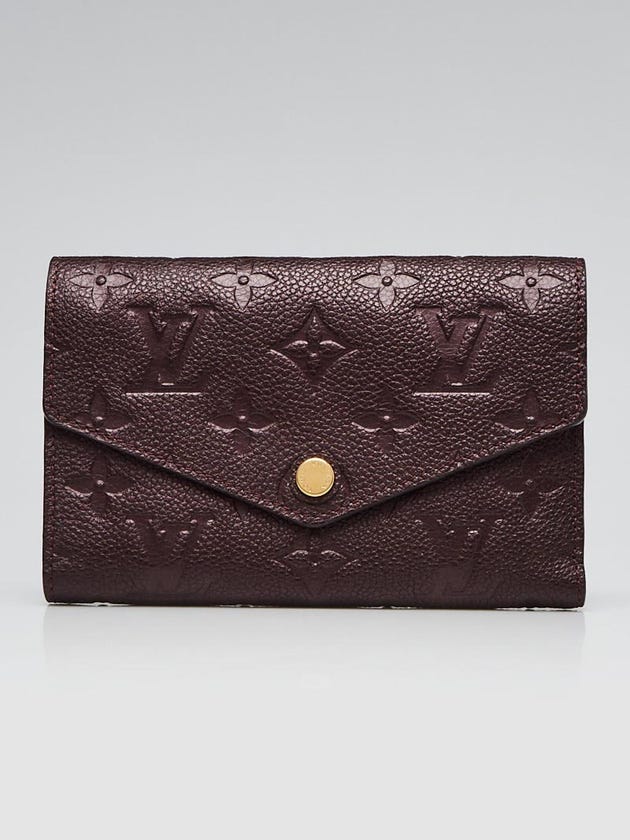 Louis Vuitton Grenat Monogram Empreinte Leather Curieuse Compact Wallet