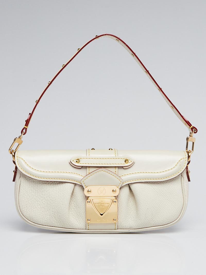 Louis Vuitton White Suhali Le Precieux Pochette Clutch Bag - Yoogi's Closet
