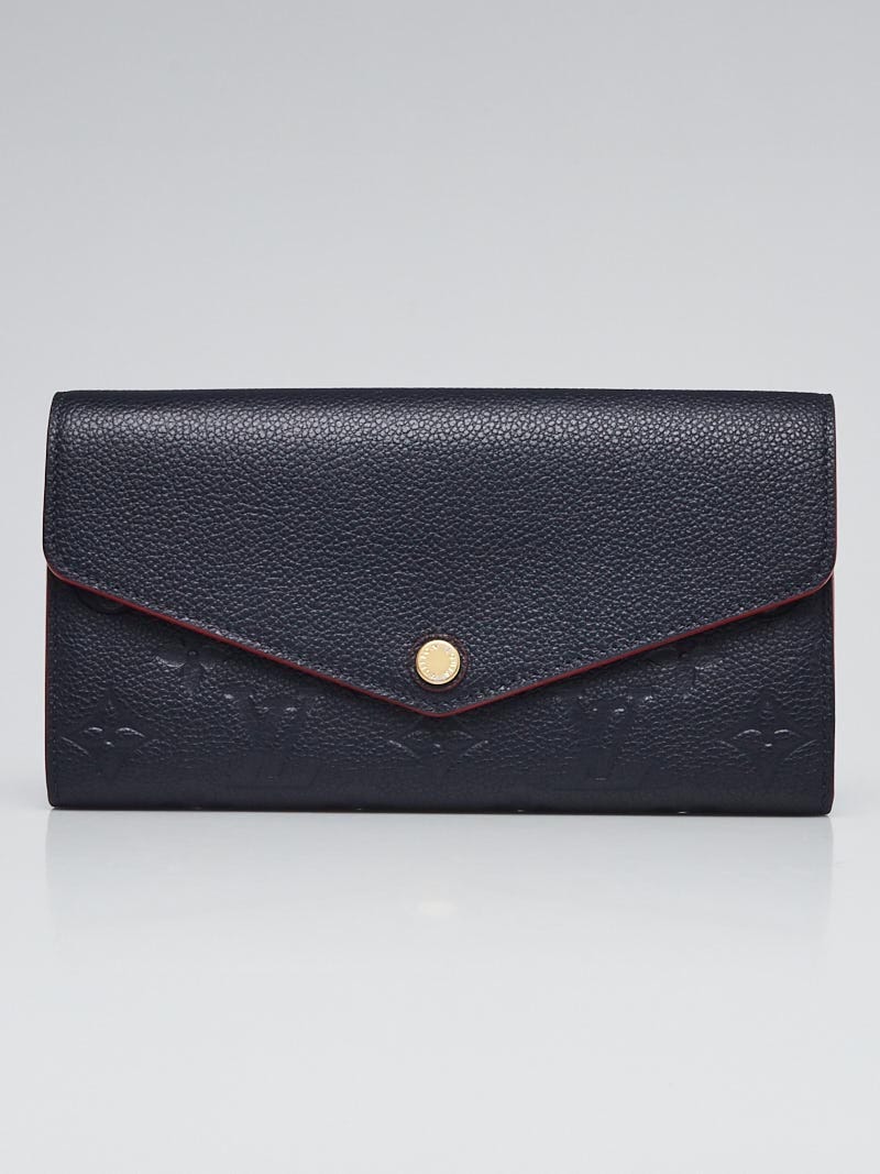 Louis Vuitton LV Monogram Empreinte Leather Sarah Wallet - Black
