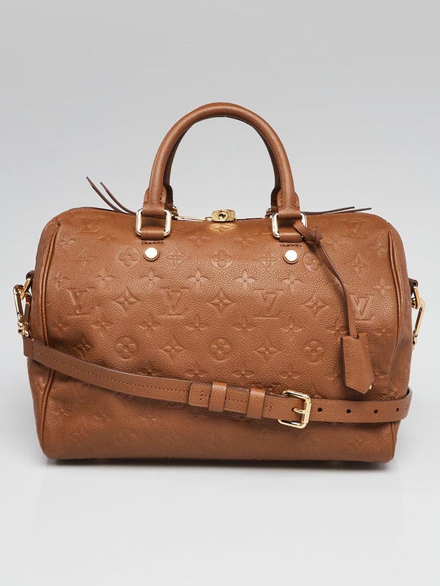 Louis Vuitton Havane Monogram Empreinte Leather Speedy Bandouliere 30 Bag