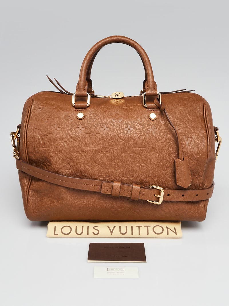 Louis Vuitton Black Monogram Embossed Calfskin Leather Keepall Bandouliere  25 Bag - Yoogi's Closet