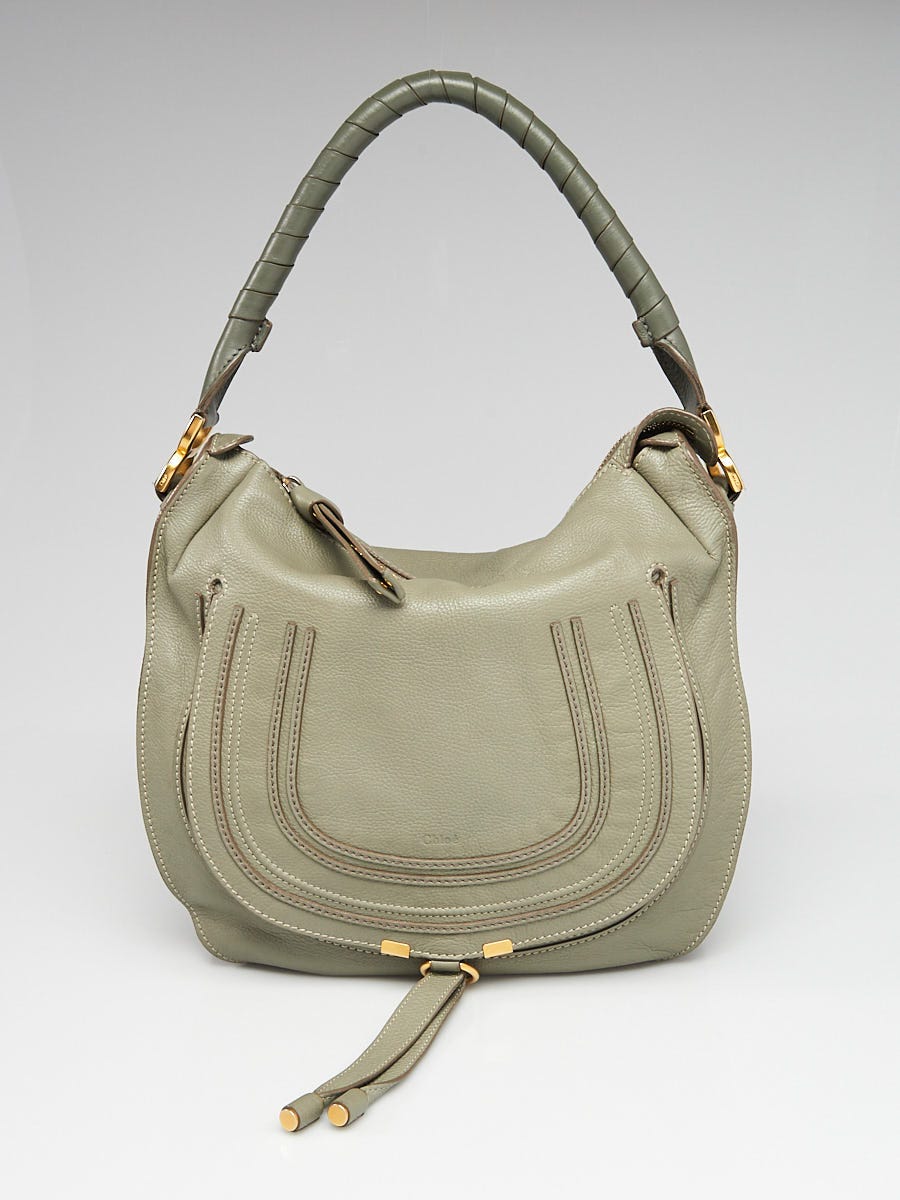 Chloe Porcelain Leather Medium Marcie Satchel Bag - Yoogi's Closet