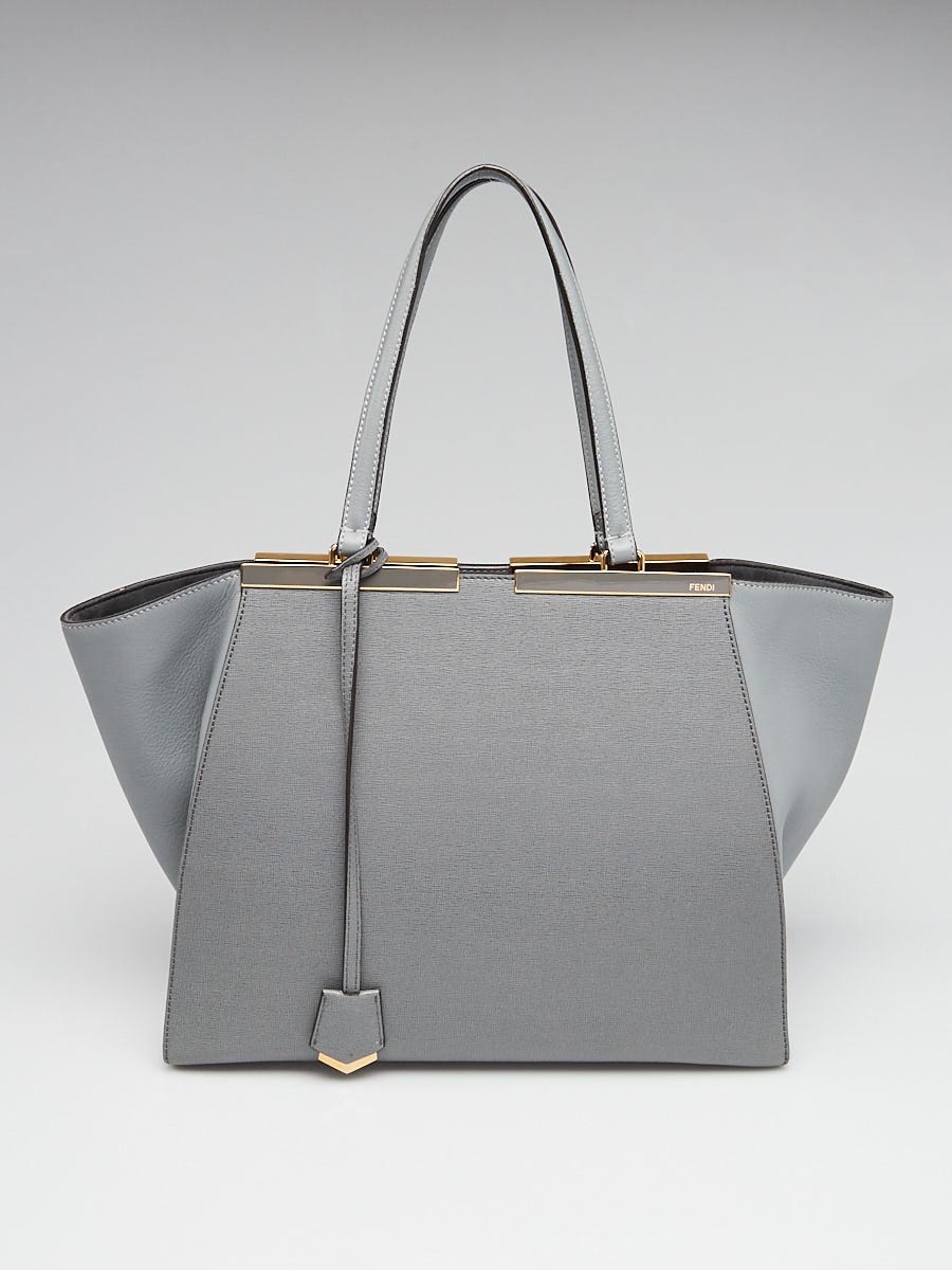 Fendi Grey Leather Large 3Jours Tote Bag 8BH272 | Yoogi's Closet