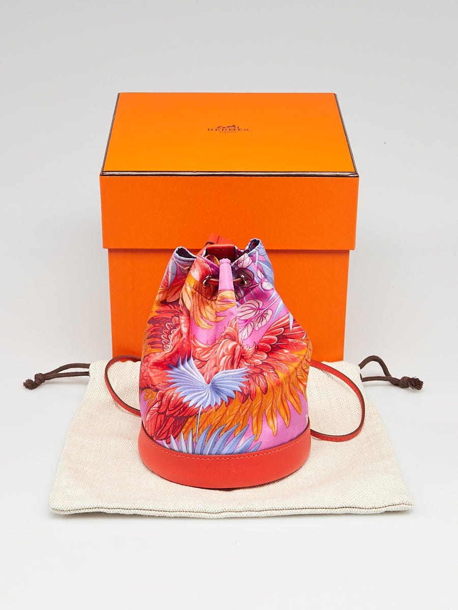 Hermes Sac Soie Cool Drawstring Backpack Orange – Coco Approved Studio