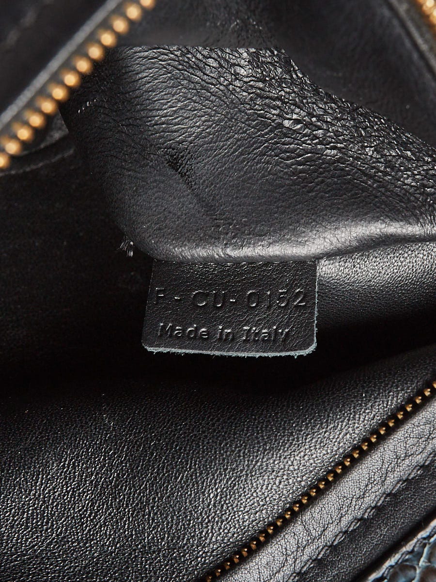 Celine Blue Python and Suede Medium Trapeze Bag | Yoogi's Closet