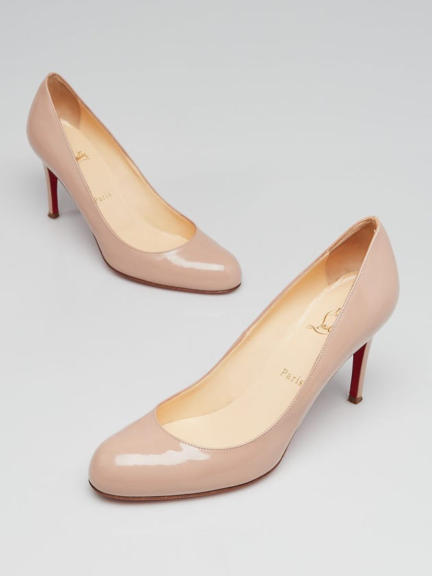 Christian Louboutin Beige Patent Leather Simple 85 Pumps Size 9/39.5