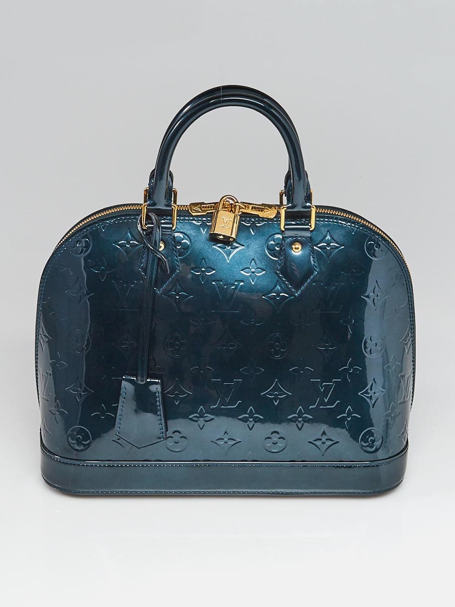 Louis Vuitton, Bags, Louis Vuitton Alma Pm Vernis Blue Nuit Miroir