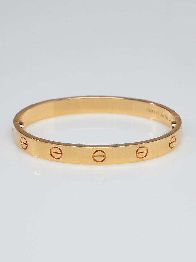 Cartier 18k Yellow Gold LOVE Bracelet Size 16
