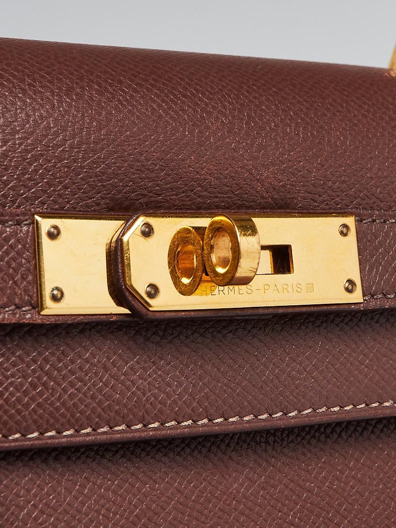 Hermes Gold Courchevel Leather Gold Plated Kelly Sport PM Bag - Yoogi's  Closet