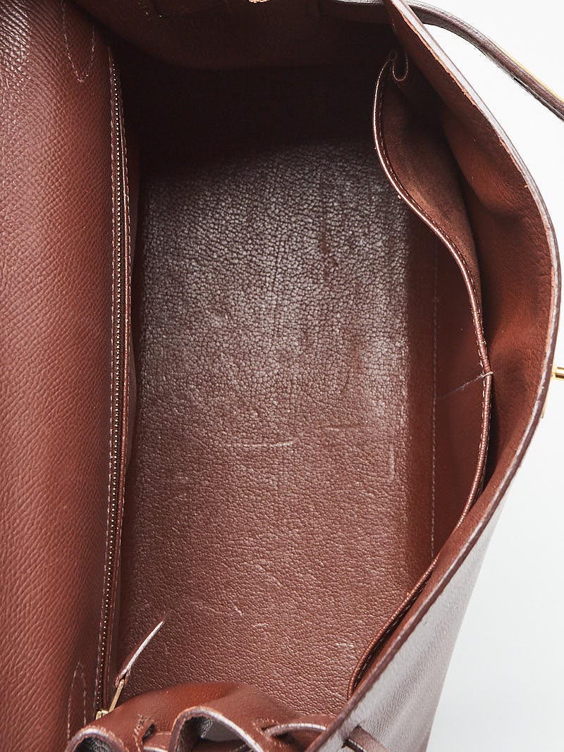 Hermes Kelly Sport GM Shoulder Bag Purse Brown Courchevel ◯U ZX
