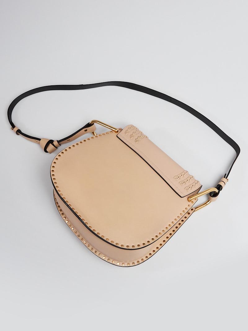 Chloe Pearl Beige Braided Leather Medium Hudson Bag | Yoogi's Closet