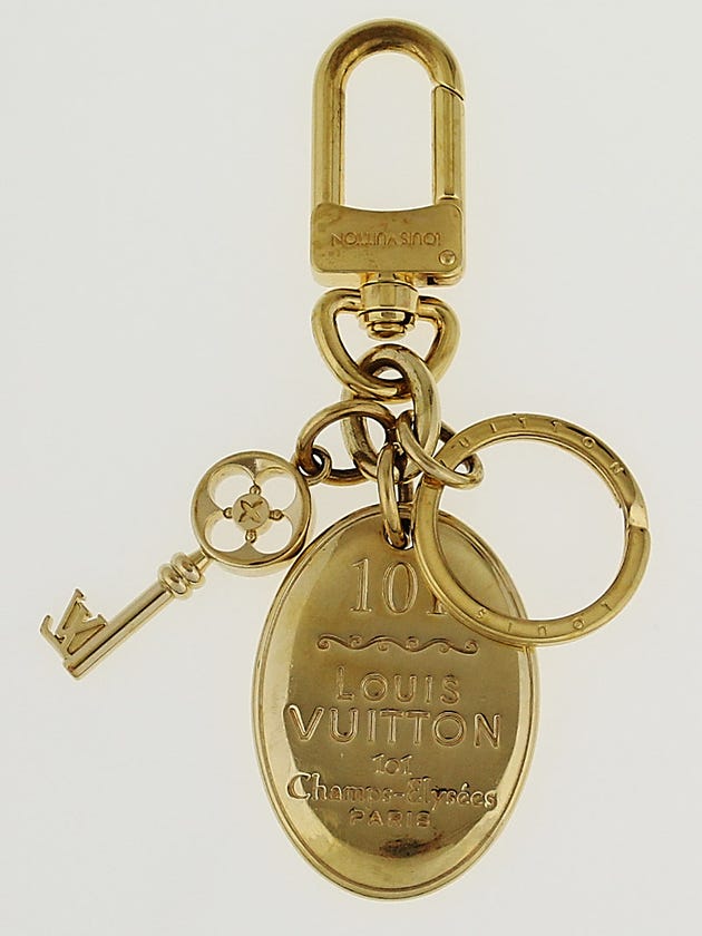 Louis Vuitton Goldtone 101 Champs-Elysees Maison Key Holder and Bag Charm