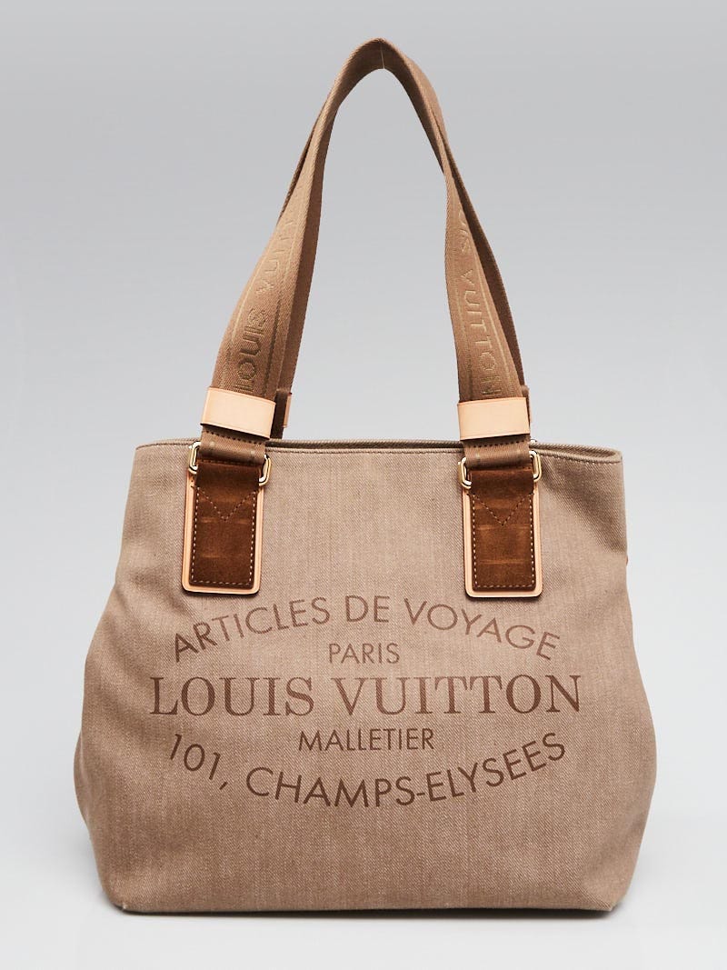 Vuitton Limited Edition Beige Denim Plein Soleil Beach Cabas Bag PM - Yoogi's Closet