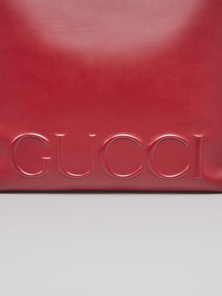 Gucci Black Xl Embossed Chain Strap Bag