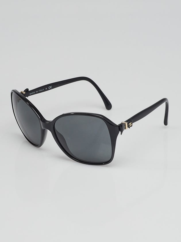 Chanel Black Frame Black Tint Bow Sunglasses-5205