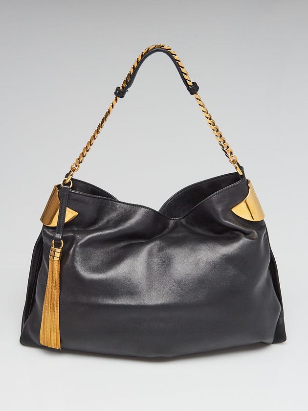 Gucci Black Lambskin Leather 1970 Shoulder Bag