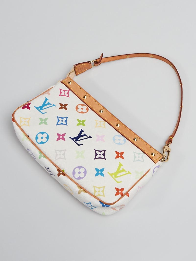 Louis vuitton pochette monogram best sale multicolore white