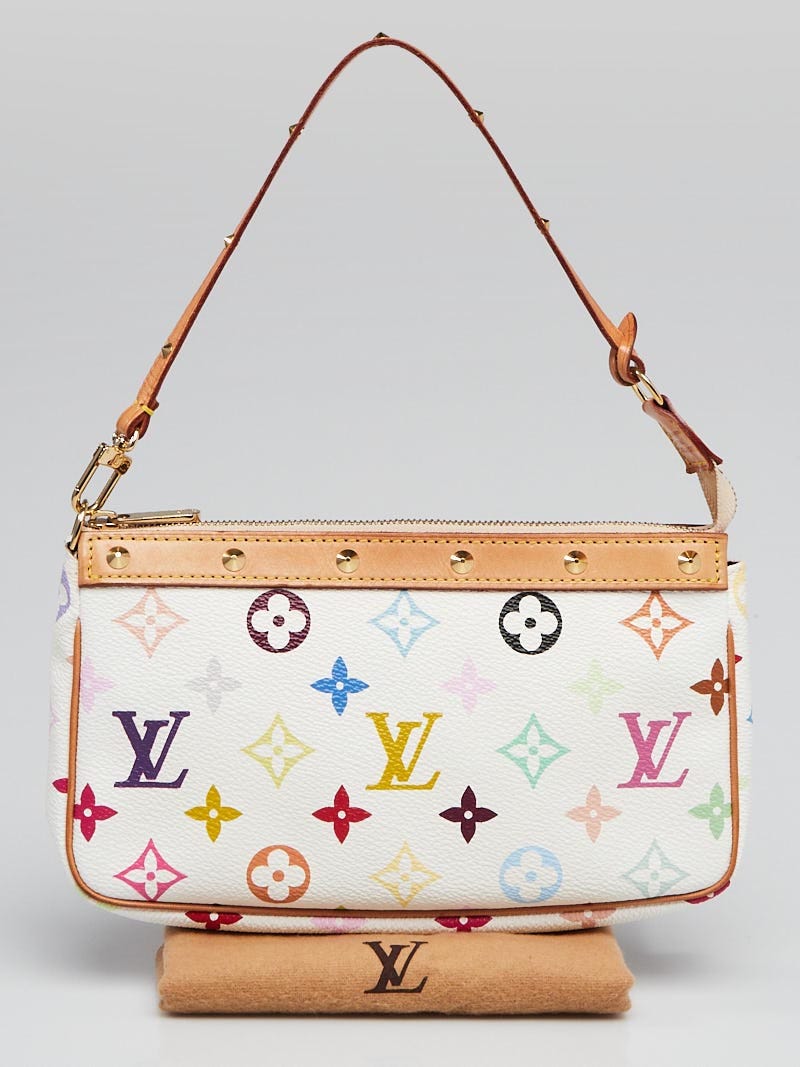 Louis Vuitton Pochette Accessories White Multicolor Monogram Crossbody –  Debsluxurycloset