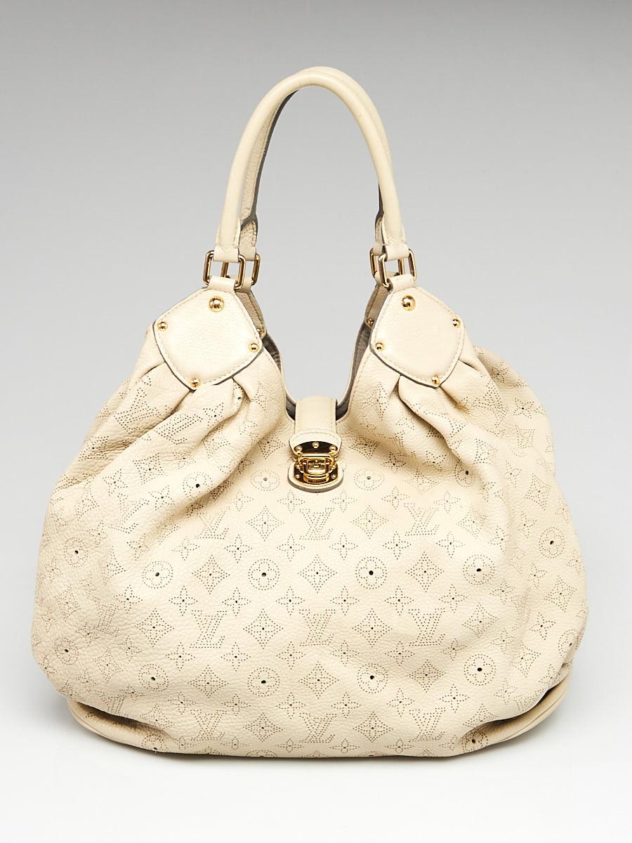 Louis Vuitton White Monogram Mahina Leather XL Bag