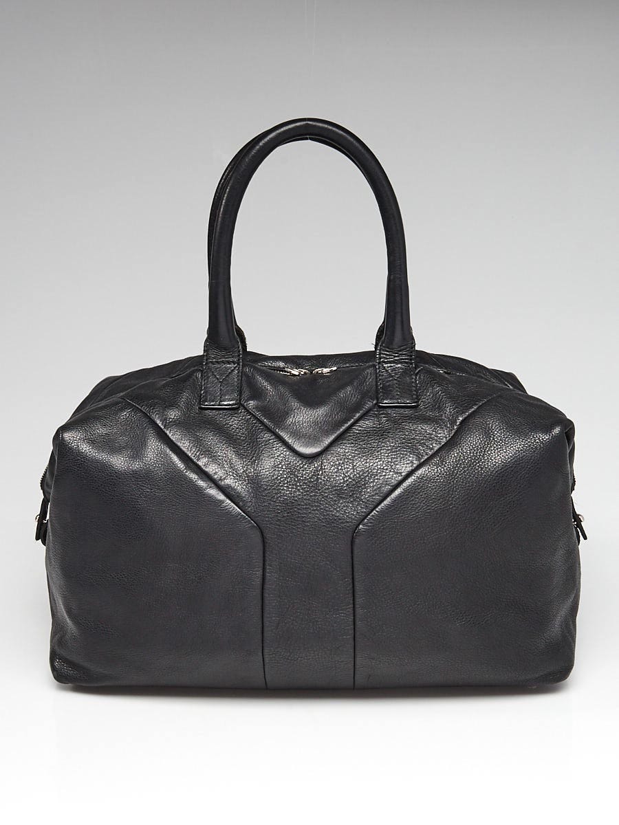 Yves Saint Laurent Black Leather Easy Y Zip Tote Bag | Yoogi's Closet