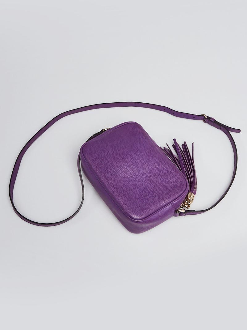 Gucci Purple Pebbled Leather Soho Disco Small Shoulder Bag