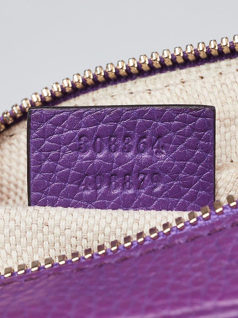 Gucci Purple Pebbled Leather Soho Disco Small Shoulder Bag
