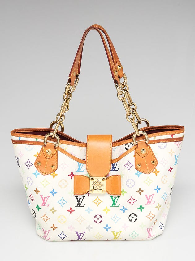 Louis Vuitton White Monogram Multicolore Annie GM Tote Bag