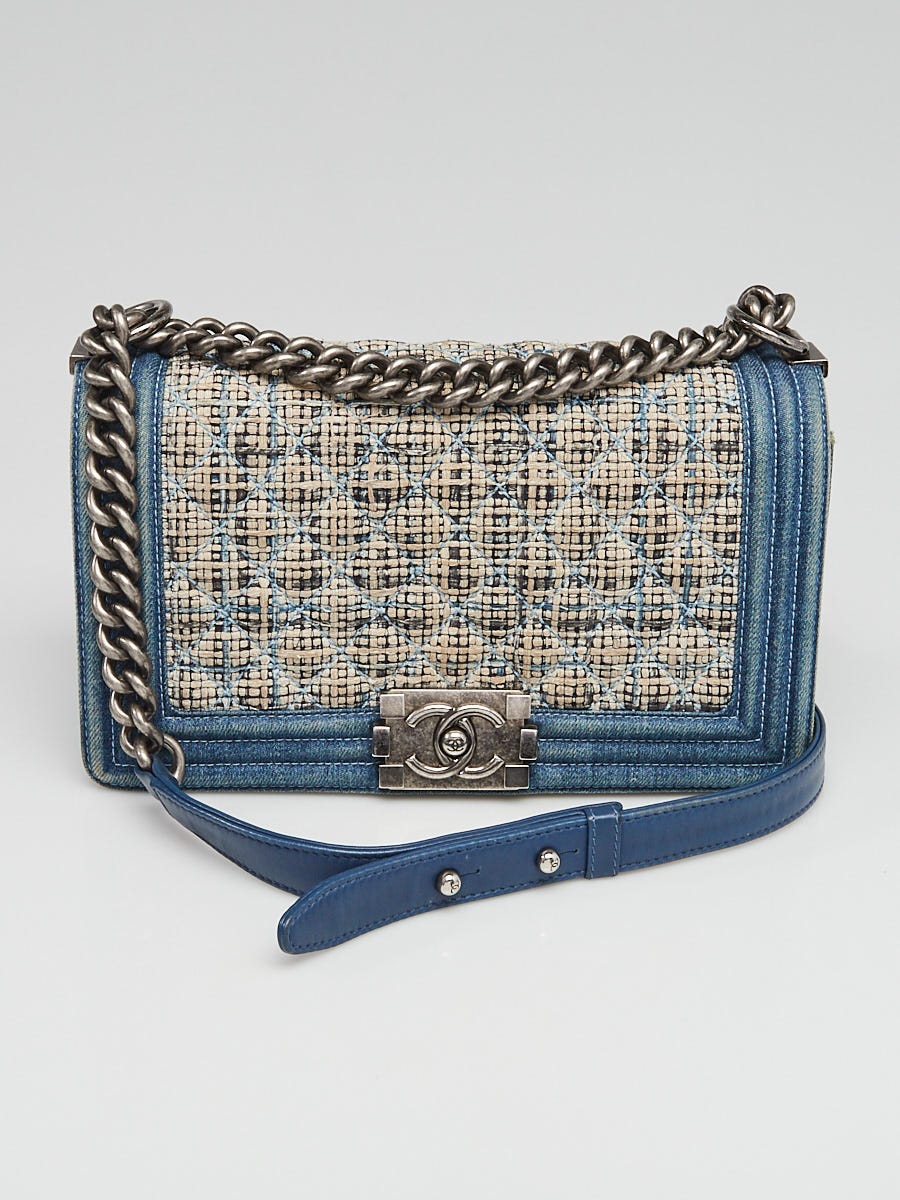 Chanel | Boy Medium Blue Tweed Bag